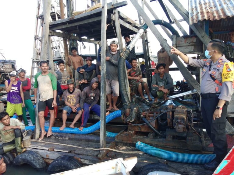 Tidak Ada Legalitas, Aktivitas TI Rajuk Dihentikan Polsek Belinyu