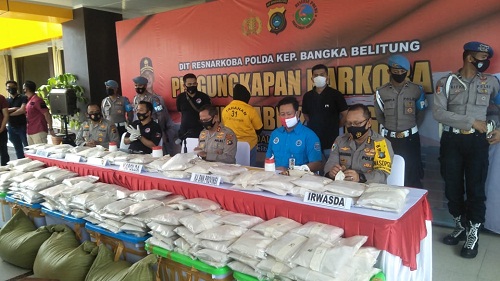 200 Kilogram Shabu Asal Myanmar Sempat Transit Di Pelabuhan Pangkalbalam, Digrebeg Di Gudang Ekspedisi Di Cikarang