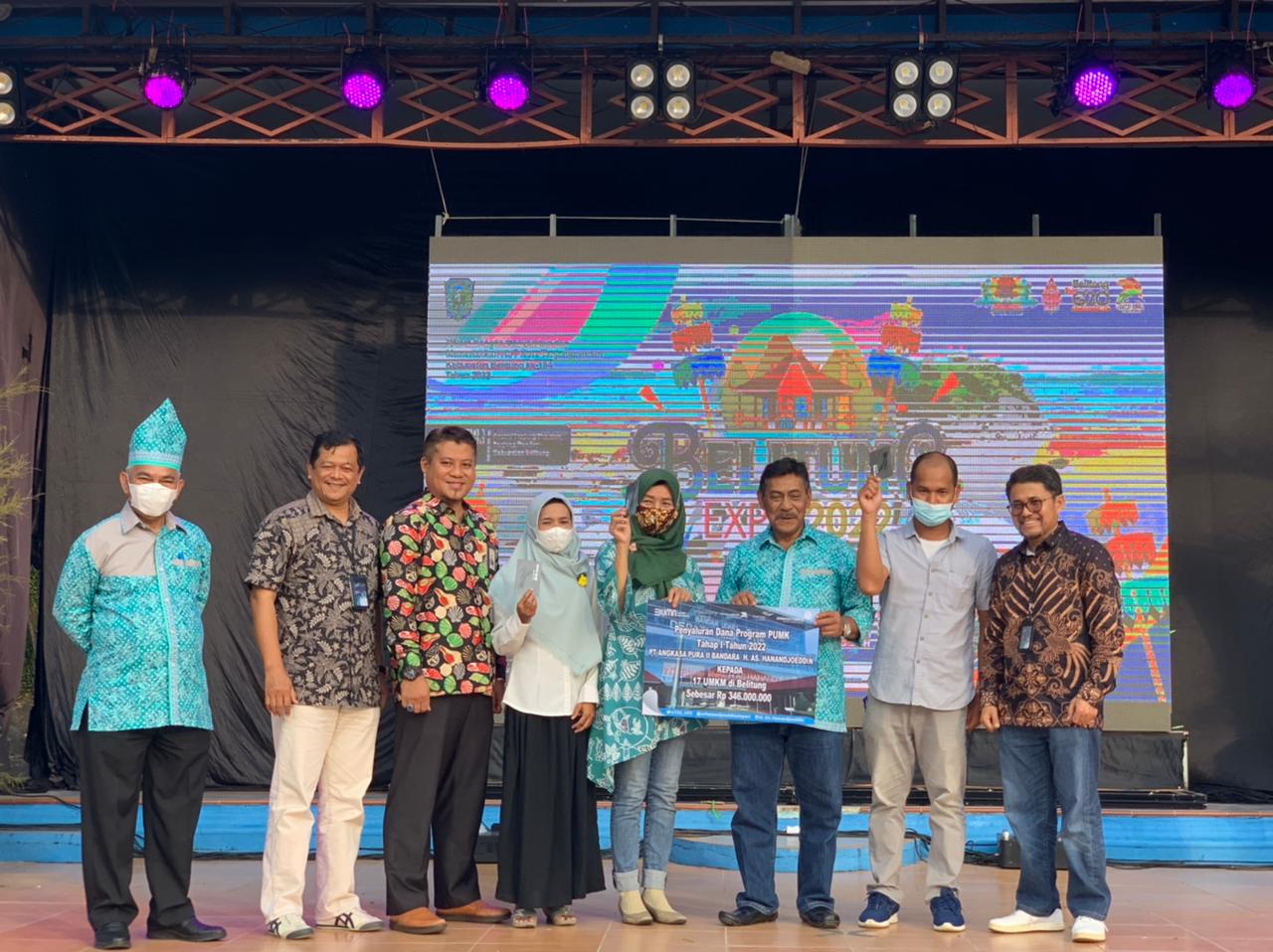 UMKM Mitra Binaan PT Angkasa Pura II Meriahkan Acara Belitung Expo 2022, dan Terima Bantuan Tahap Pertama