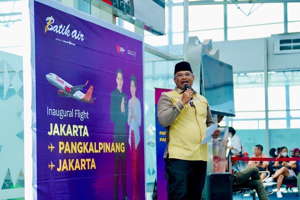 Batik Air Kembali Mengudara ke Babel, Pj Gubernur Safrizal: Sangat Membantu Masyarakat Dalam Penanganan Inflasi